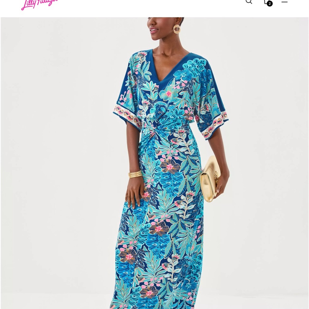 Lilly Pulitzer Vibrant Blue and Pink Swim Cover-Up